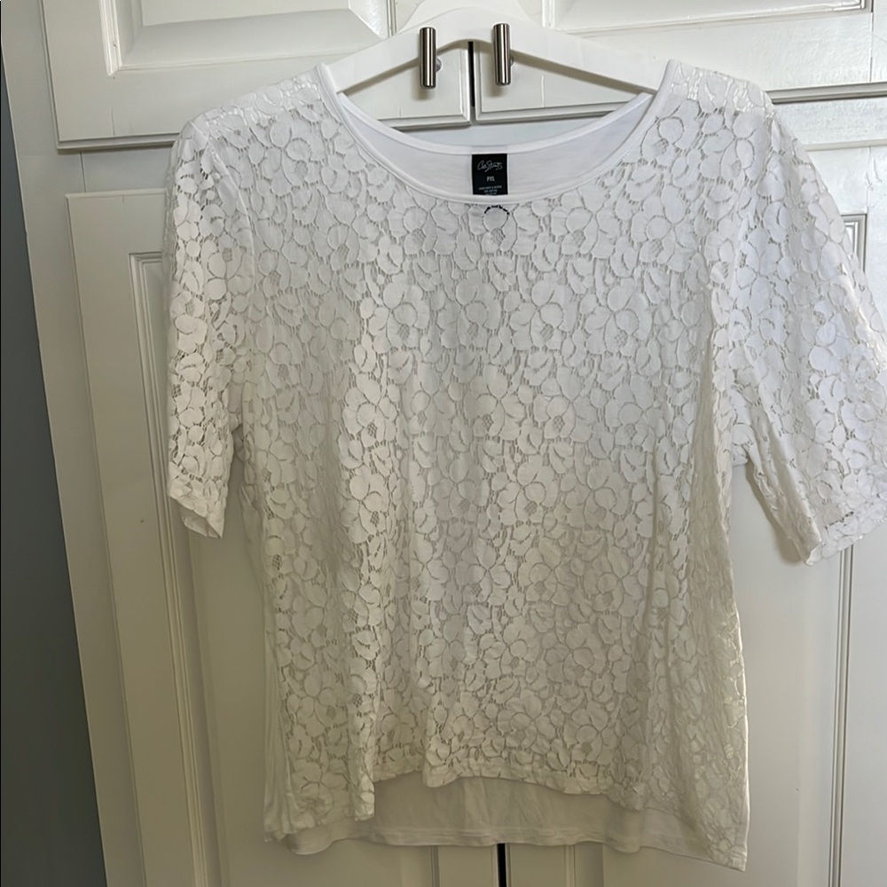 White Lace Women Top